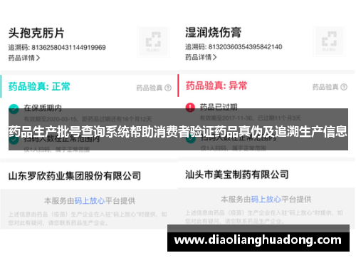 药品生产批号查询系统帮助消费者验证药品真伪及追溯生产信息